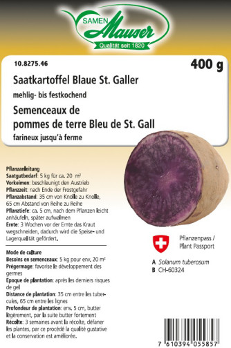 Pomme de terre ’Bleue de Saint Gall’ 400 g