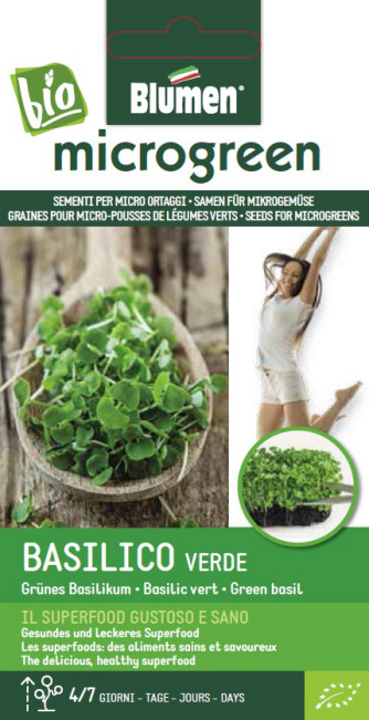 BIO Microgreen Basilic vert 20g