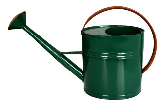 Arrosoir en zinc ovale vert + brun, 10 litres