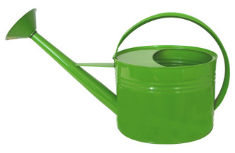 Zink-Giesskanne oval grün, 5 Liter