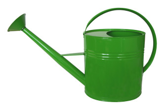 Zink-Giesskanne oval grün, 10 Liter